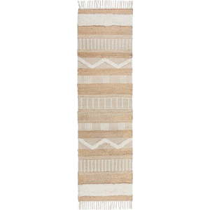 Béžový jutový běhoun Flair Rugs Medina, 60 x 230 cm obraz