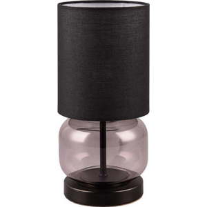 Černo-fialová stolní lampa s textilním stínidlem (výška 28, 5 cm) Elio – Trio obraz