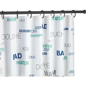 Černá teleskopická tyč na sprchový závěs Wenko Shower Curtain Rod obraz