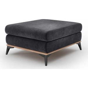 Tmavě šedý puf se sametovým potahem Windsor & Co Sofas Astre obraz