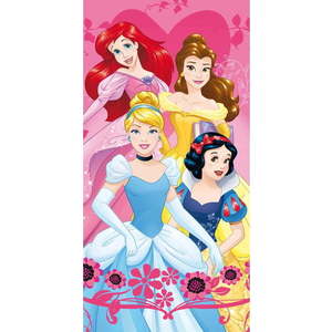 Růžová froté dětská osuška 70x140 cm Princesses – Jerry Fabrics obraz