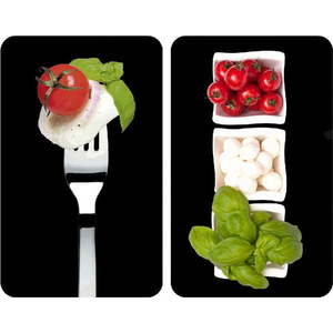 Sada 2 skleněných krytů na sporák Wenko Caprese, 52 x 30 cm obraz