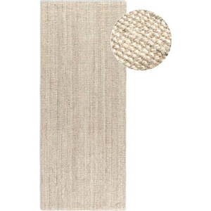 Krémový jutový běhoun 80x200 cm Bouclé – Hanse Home obraz