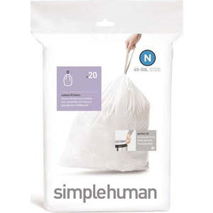 Pytle na odpadky 20 ks 50 l – simplehuman obraz