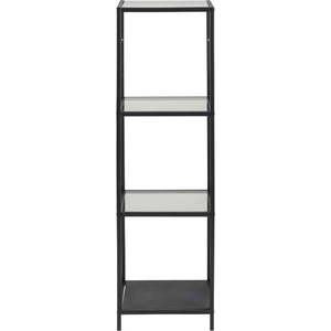 Černý skleněný regál 35x120 cm Seaford – Actona obraz