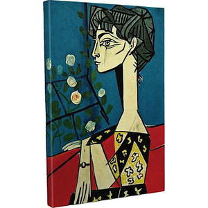 Nástěnná reprodukce na plátně Pablo Picasso Jacqueline with Flowers, 30 x 40 cm obraz