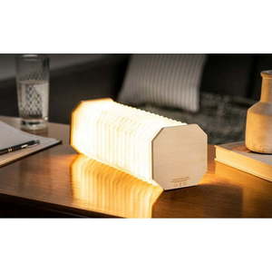 LED stmívatelná stolní lampa v hnědé a světle hnědé barvě (výška 3, 5 cm) Accordion – Gingko obraz