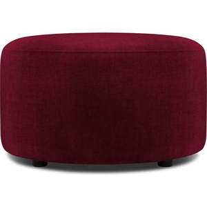 Bordový sametový puf Mazzini Sofas Debbie, ø 68 cm obraz