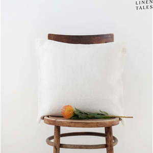 Lněný povlak na polštář 40x40 cm White – Linen Tales obraz