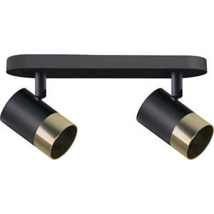 Stropní svítidlo s kovovým stínidlem v černo-zlaté barvě 34x5.5 cm Tobi – Candellux Lighting obraz