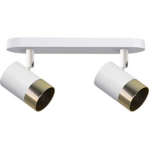 Stropní svítidlo s kovovým stínidlem v bílo-zlaté barvě 34x5.5 cm Tobi – Candellux Lighting obraz