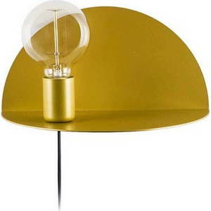 Nástěnné svítidlo s poličkou ve zlaté barvě Homemania Decor Shelfie, délka 15 cm obraz