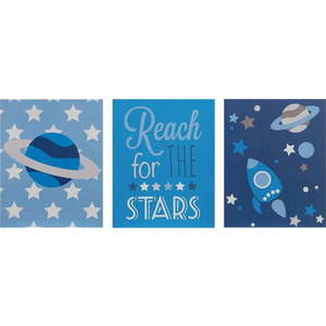 Dětské obrázky v sadě 3 ks 16x20 cm Reach for the Stars – Premier Housewares obraz
