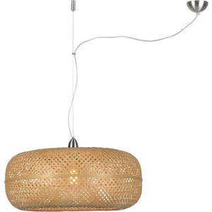 Hnědé bambusové závěsné svítidlo Good&Mojo Palawan, ⌀ 60 cm obraz