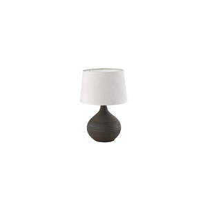 Tmavě hnědá stolní lampa z keramiky a tkaniny Trio Martin, výška 29 cm obraz