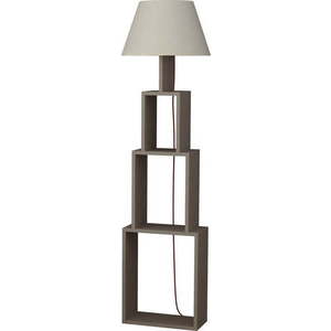 Volně stojící lampa se světle šedým stínítkem Homitis Tower obraz