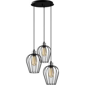 Černé závěsné svítidlo pro 3 žárovky Opviq lights Tel obraz