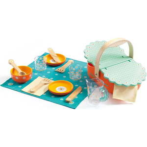 Dětský dřěvený piknikový set s košíkem Djeco Picnic obraz