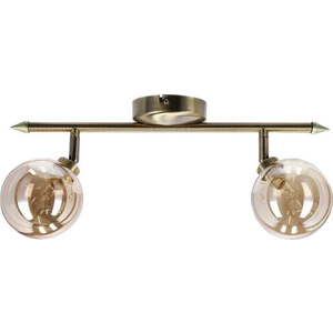 Stropní svítidlo v bronzové barvě se skleněným stínidlem ø 10 cm Rodia – Candellux Lighting obraz