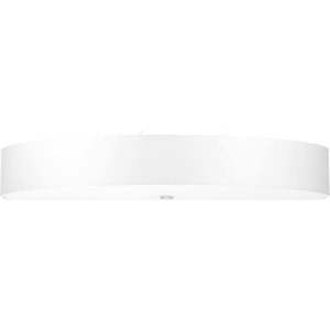 Bílé závěsné svítidlo s textilním stínidlem ø 100 cm Herra – Nice Lamps obraz