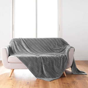 Šedý přehoz z mikroflanelu 180x220 cm Arya – douceur d'intérieur obraz
