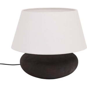 Černobílá stolní lampa s textilním stínidlem (výška 35 cm) Nessi – Kave Home obraz
