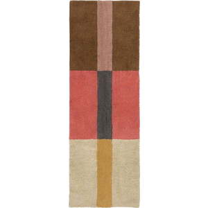 Ručně tkaný vlněný běhoun 80x230 cm Chroma Spiced Coral – Lorena Canals obraz