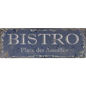 Kovová cedule 40x14 cm Bistro – Antic Line obraz
