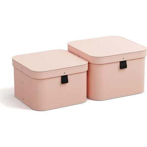 Kartonové úložné boxy s víkem v sadě 2 ks Ludvig – Bigso Box of Sweden obraz
