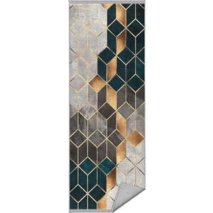Bílo-petrolejový pratelný koberec běhoun 80x200 cm – Mila Home obraz