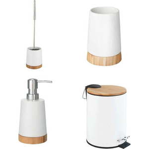 Bílá keramická sada doplňků do koupelny Bamboo – Wenko obraz