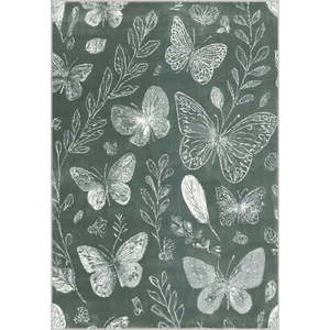Zelený dětský koberec 133x190 cm Dreamy Butterflies – FD obraz