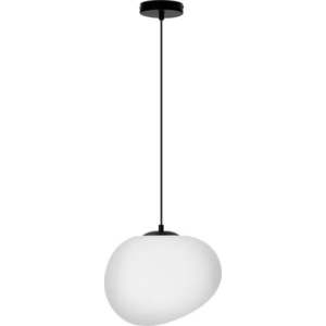 Černo-bílé závěsné svítidlo ø 30 cm Stones – Candellux Lighting obraz