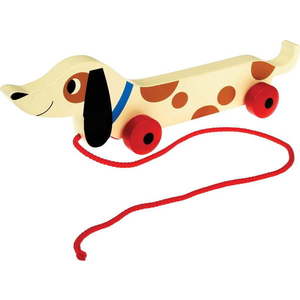 Dřevěný tahací jezevčík Rex London Charlie The Sausage Dog, délka 31, 5 cm obraz