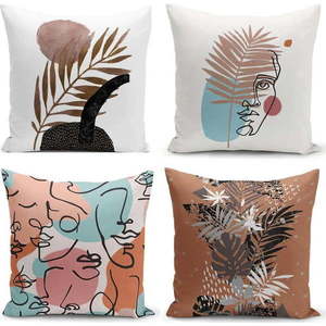 Sada 4 povlaků na polštáře Minimalist Cushion Covers Cesso, 45 x 45 cm obraz