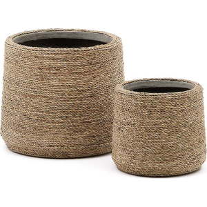 Obaly na květináče z cementu v sadě 2 ks ø 24 cm Sigal – Kave Home obraz