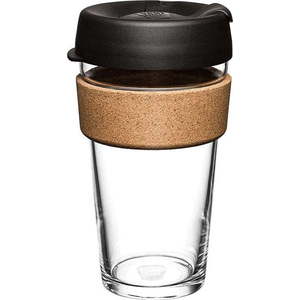 Černo-hnědý cestovní hrnek 454 ml Brew Cork Black L – KeepCup obraz