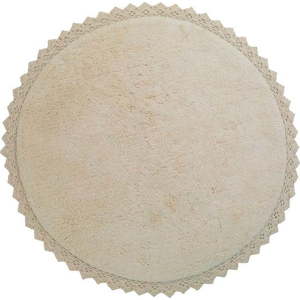 Krémový pratelný ručně tkaný bavlněný kulatý koberec ø 110 cm Perla Sable – Nattiot obraz