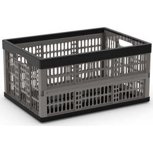 Šedý plastový úložný box 47, 5x34, 5x23, 5 cm Folding Crate – KIS obraz