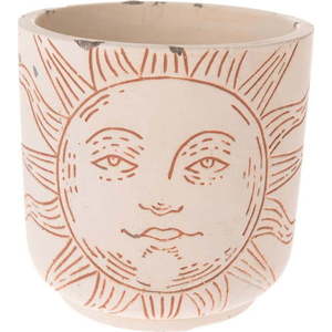 Béžový betonový květináč Dakls Sun, ø 14 cm obraz