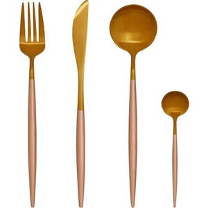 Nerezový příbor ve zlaté barvě 16 ks Avie – Premier Housewares obraz