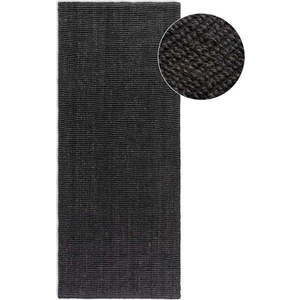 Černý jutový běhoun 80x200 cm Bouclé – Hanse Home obraz