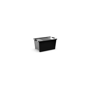 Černý plastový úložný box s víkem 55x35x28 cm Bi-Box L – KIS obraz