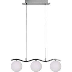 Závěsné svítidlo ve stříbrné barvě se skleněným stínidlem 12x53 cm Ramon – Candellux Lighting obraz