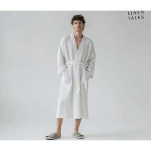 Bílý župan velikost L/XL Honeycomb – Linen Tales obraz