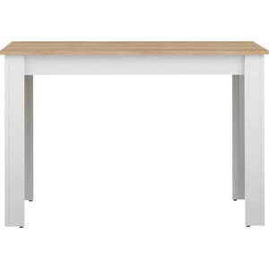 Bílý jídelní stůl s deskou v dekoru dubu 110x70 cm Nice - TemaHome obraz