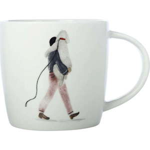 Bílý porcelánový hrnek 400 ml Walking The Dog – Maxwell & Williams obraz
