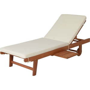 Dřevěné zahradní lehátko v krémovo-přírodní barvě San Diego – Garden Pleasure obraz