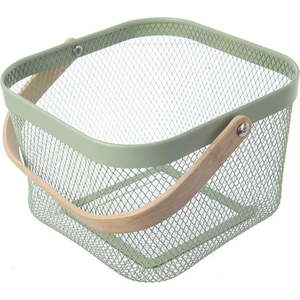Drátěný kovový košík 24, 5x24, 5x30 cm Greenish – Orion obraz