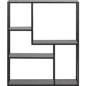 Černá nástěnná knihovna v dekoru jasanu 75x91 cm Seaford – Actona obraz